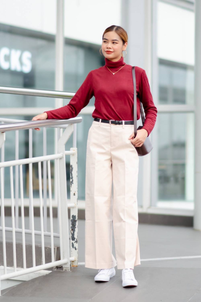 Флисовый лонгслив HEATTECH UNIQLO водолазка 1159850508 (Бордовый S)