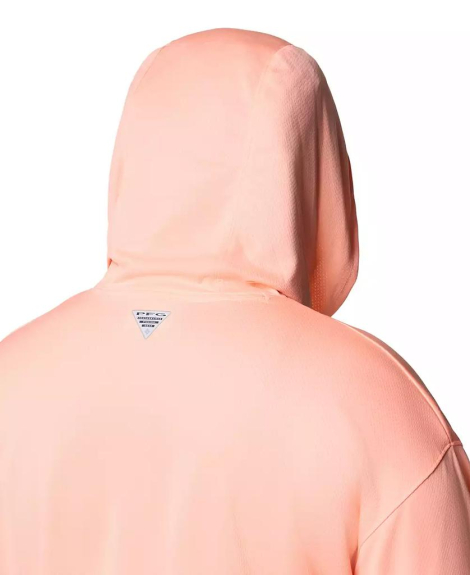 Женский лонгслив с капюшоном Columbia с защитой UPF 50 1159852065 (Оранжевый 3X)