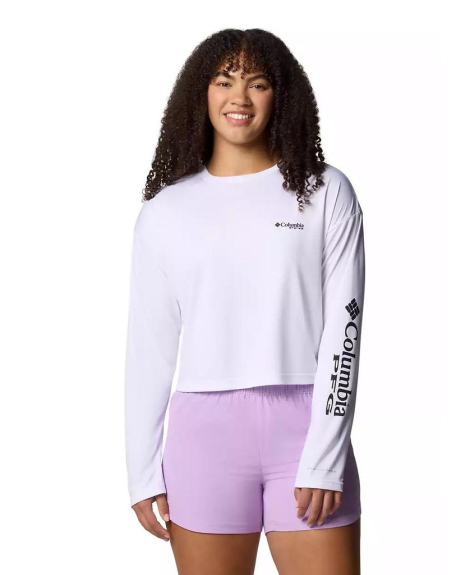 Женский лонгслив Columbia с защитой UPF 40 и влагоотводящей способностью 1159852146 (Белый M)