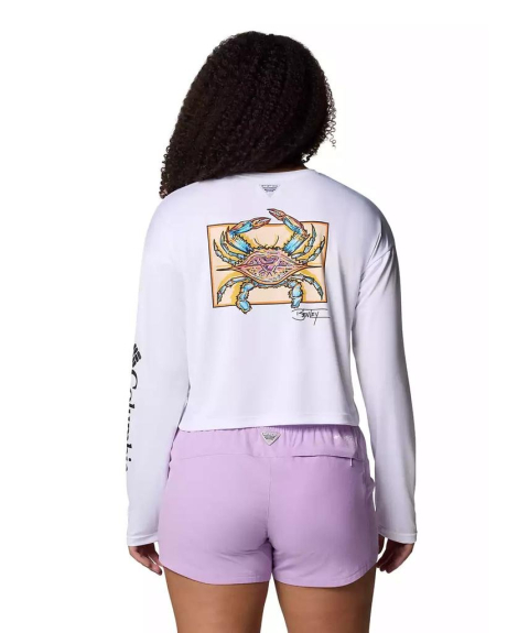 Женский лонгслив Columbia с защитой UPF 40 и влагоотводящей способностью 1159852146 (Белый M)