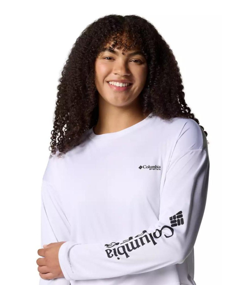 Женский лонгслив Columbia с защитой UPF 40 и влагоотводящей способностью 1159852148 (Белый XL)