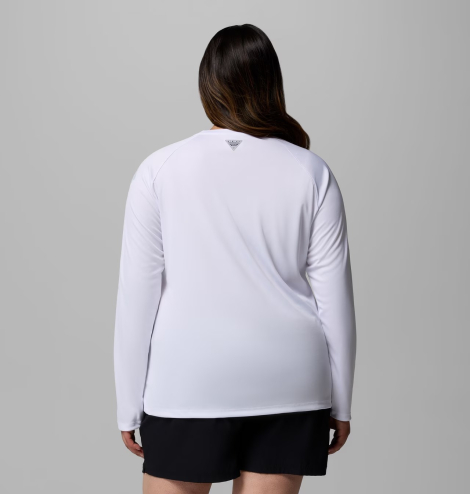 Женский лонгслив Columbia с защитой UPF 50 и влагоотводящей способностью 1159852158 (Белый 2X)