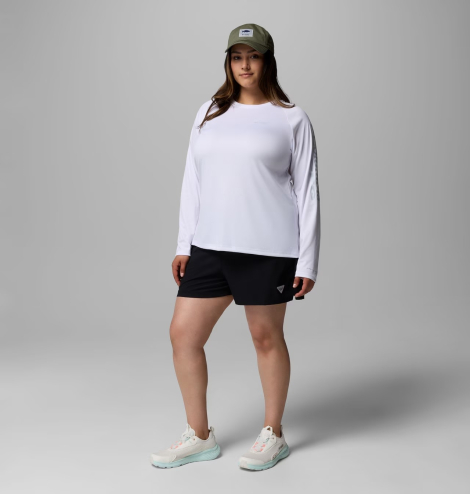 Женский лонгслив Columbia с защитой UPF 50 и влагоотводящей способностью 1159852158 (Белый 2X)