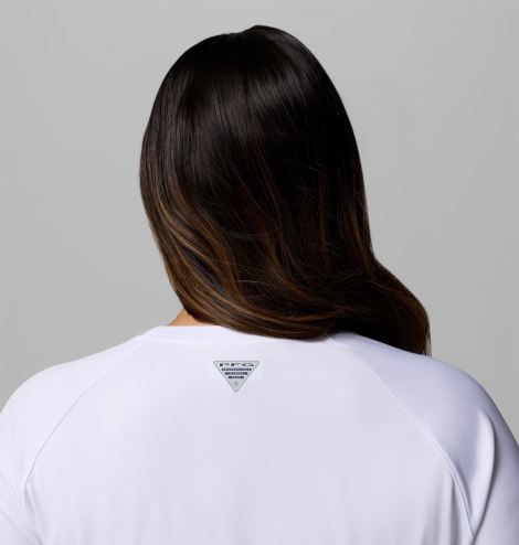 Женский лонгслив Columbia с защитой UPF 50 и влагоотводящей способностью 1159852158 (Белый 2X)