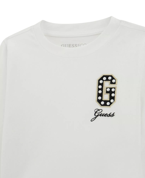 Детский лонгслив GUESS с логотипом из бусин 1159853447 (Белый 16) на рост 165-173 см
