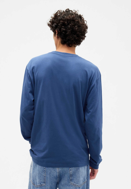 Базовый лонгслив GAP 1159853268 (Синий XL)