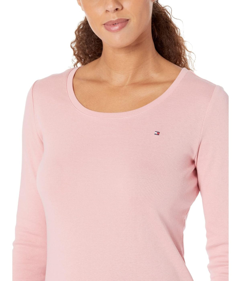 Лонгслив Tommy Hilfiger с логотипом 1159853408 (Розовый XL)