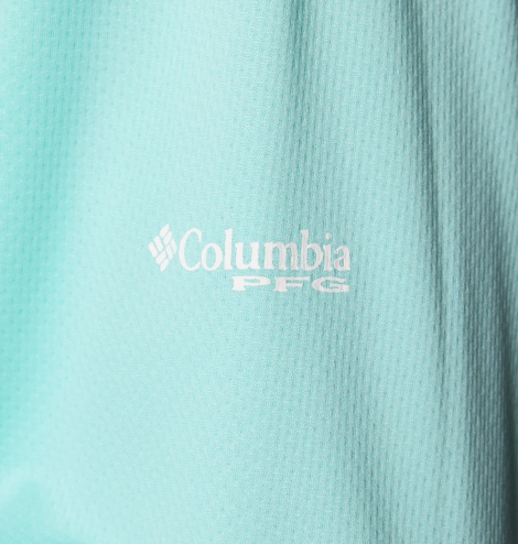 Женский лонгслив с капюшоном Columbia с защитой UPF 50 1159853453 (Бирюзовый S)