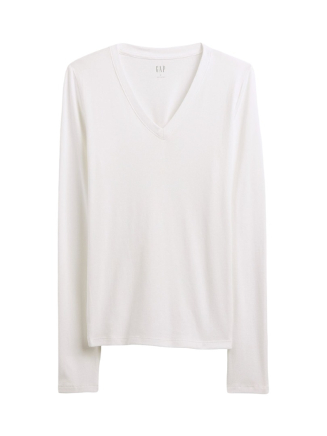 Базовый лонгслив GAP 1159854774 (Белый S)