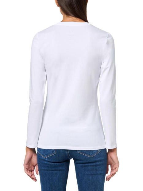 Женский лонгслив Armani Exchange с логотипом из страз 1159854993 (Белый S)