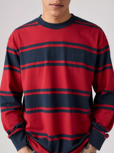 Чоловічий лонгслів Levi's 1159856338 (Синій/Червоний XXL)