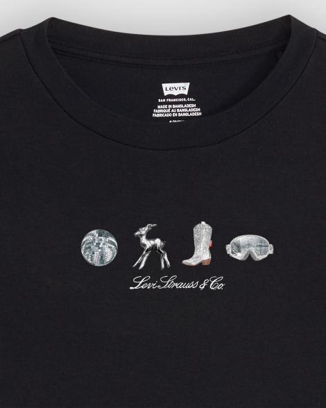 Женский лонгслив Levi's с принтом 1159856495 (Серый XS)