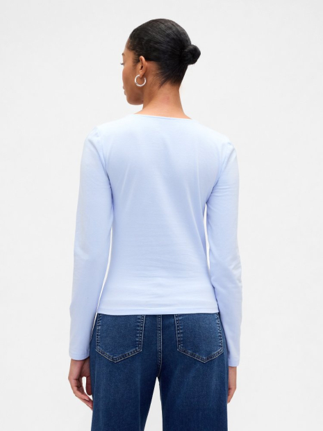 Жіночий лонгслів GAP з фігурним вирізом 1159856774 (Блакитний XL)