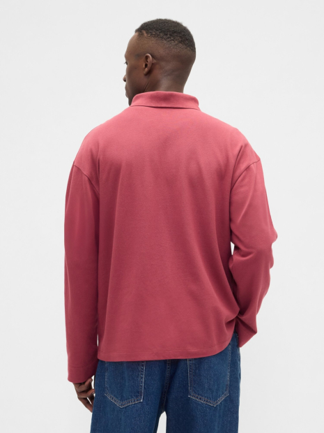 Мужской лонгслив-поло GAP 1159856803 (Красный M)