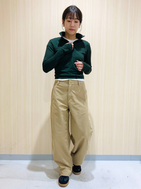 Женский укороченный лонгслив с технологией AIRism Uniqlo на полумолнии 1159857016 (Зеленый S)