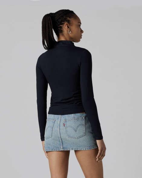 Женский лонгслив Levi's со сборками 1159857487 (Черный XS)