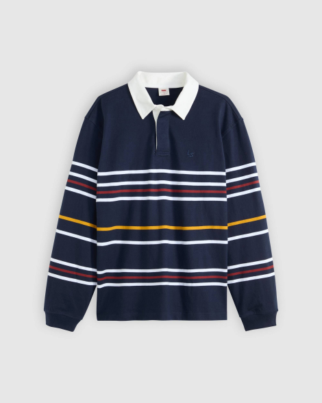 Мужской лонгслив-поло Levi's 1159857839 (Синий XL)