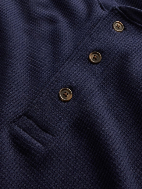 Мужской лонгслив GAP из вафельной ткани 1159857994 (Синий XL)