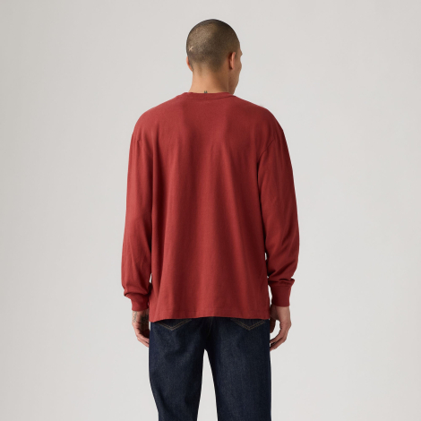 Мужской лонгслив Levi's с логотипом 1159858038 (Бордовый M)
