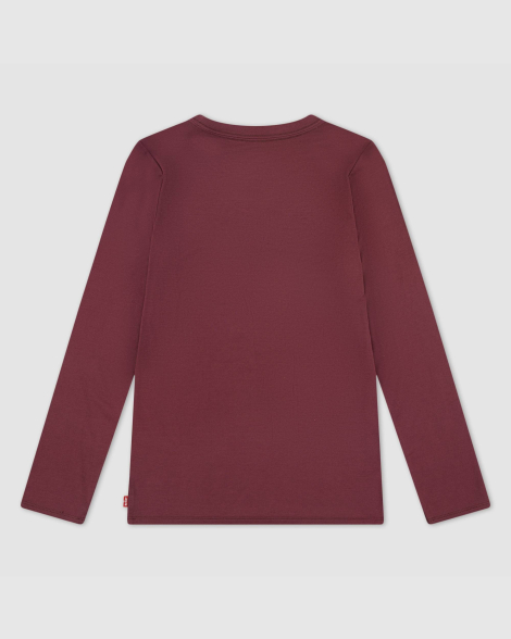 Дитячий лонгслів Levi's з принтом 1159858665 (Бордовий L) на зріст 140-155 см