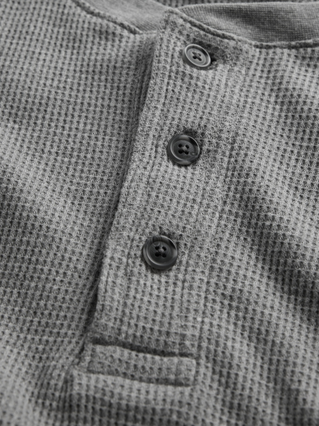 Чоловічий лонгслів GAP із вафельної тканини 1159858753 (Сірий XL)