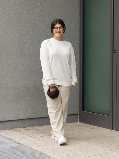 Флісовий лонгслів Uniqlo 1159858969 (Молочний XXL)