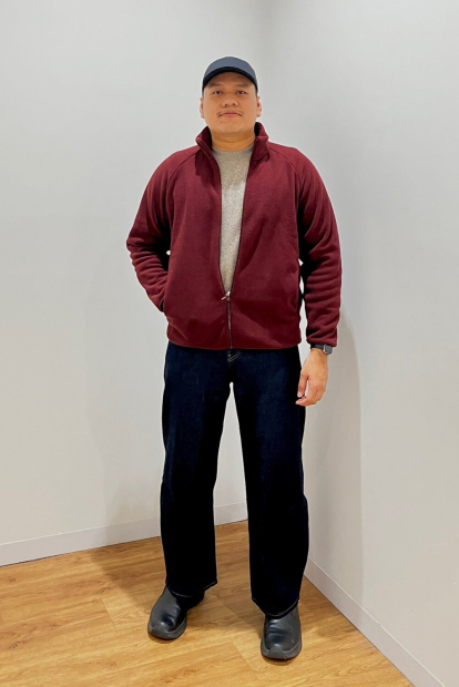 Мужской вязаный флисовый лонгслив UNIQLO 1159859165 (Бежевый 3XL)