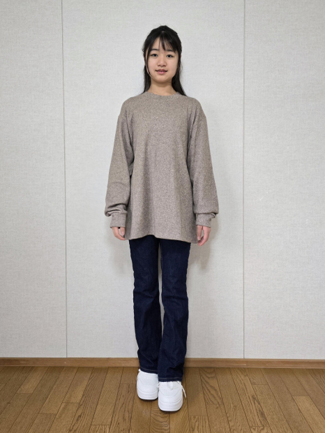 Мужской вязаный флисовый лонгслив UNIQLO 1159859165 (Бежевый 3XL)