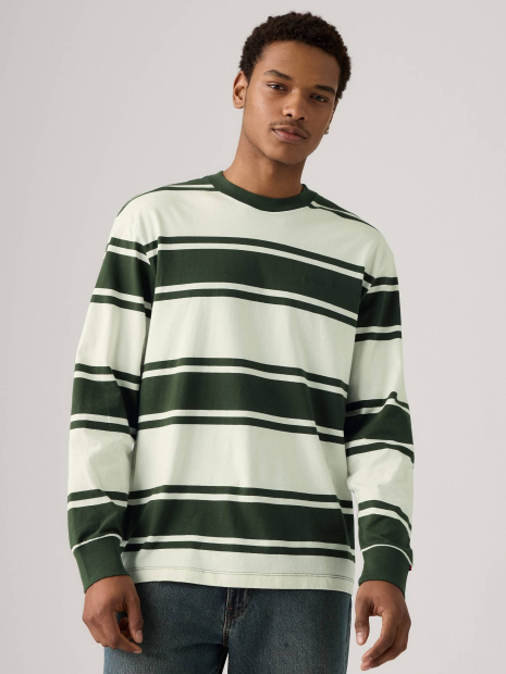 Чоловічий лонгслів Levi's 1159860608 (Білий/Зелений XXL)
