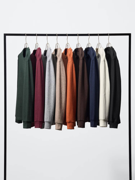 Мужской вязаный флисовый лонгслив UNIQLO 1159860748 (Молочный 3XL)