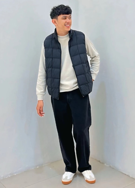 Мужской вязаный флисовый лонгслив UNIQLO 1159860748 (Молочный 3XL)