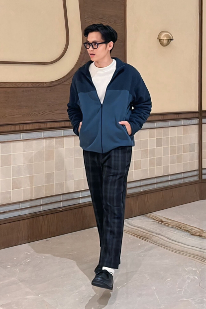 Мужской вязаный флисовый лонгслив UNIQLO 1159860748 (Молочный 3XL)