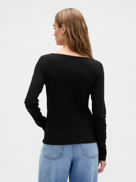 Базовый лонгслив GAP 1159861449 (Черный XS)