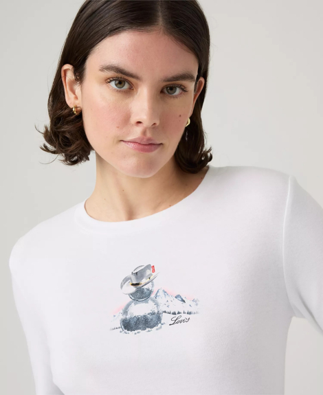 Женский лонгслив Levi's 1159862010 (Белый S)