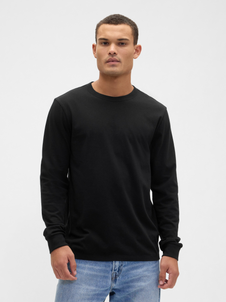 Базовый лонгслив GAP 1159862086 (Черный M)