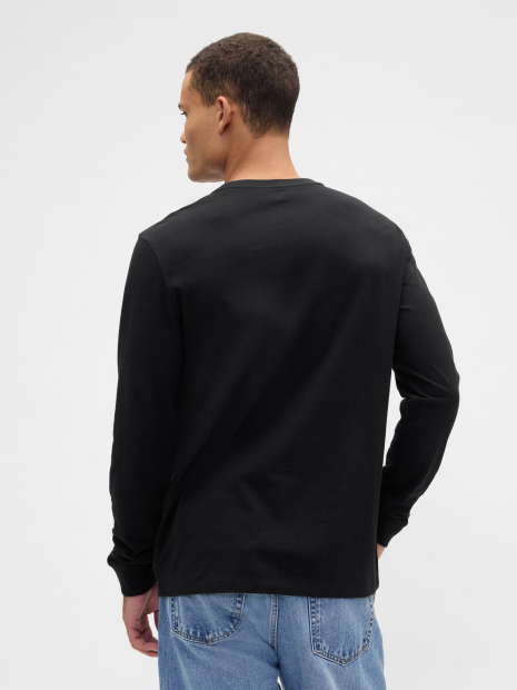 Базовый лонгслив GAP 1159862086 (Черный M)