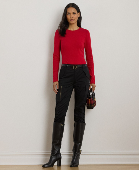 Женский лонгслив Ralph Lauren 1159862284 (Красный M)