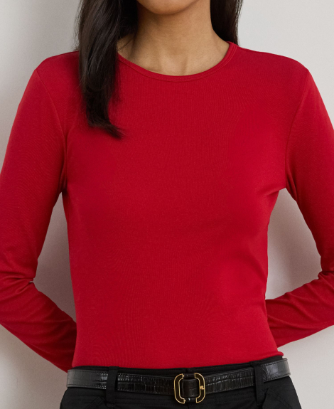 Женский лонгслив Ralph Lauren 1159862284 (Красный M)