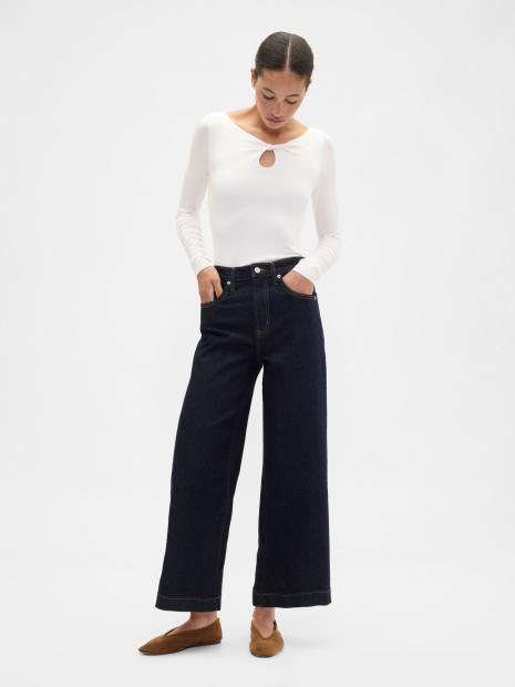 Женский лонгслив GAP 1159862737 (Молочный L)