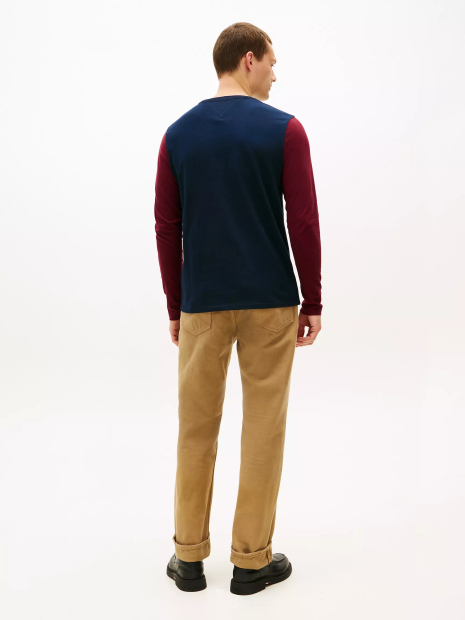 Мужской лонгслив Tommy Hilfiger с логотипом 1159862821 (Синий/Бордовый M)