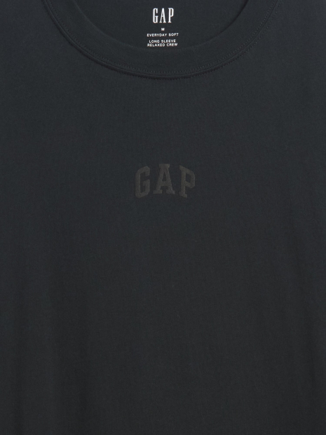 Базовый лонгслив GAP 1159862840 (Черный L)