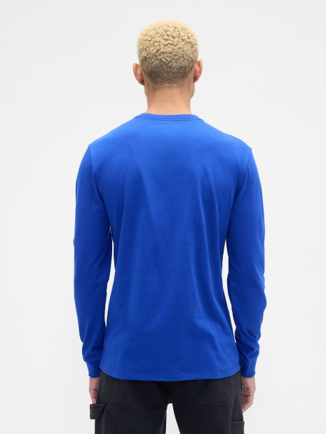 Базовый лонгслив GAP 1159863127 (Синий M)