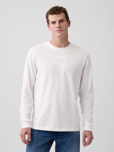 Базовый лонгслив GAP 1159863009 (Белый XL)