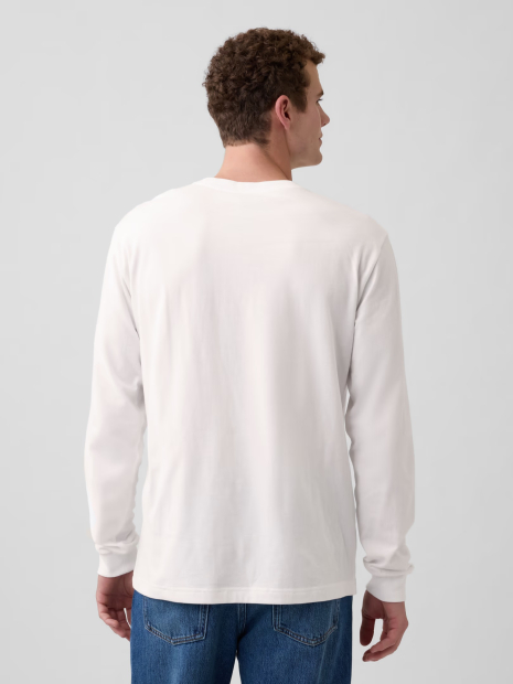 Базовый лонгслив GAP 1159863009 (Белый XL)