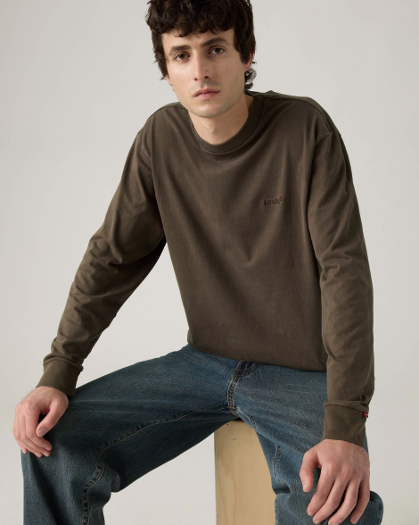 Мужской лонгслив Levi's 1159863145 (Коричневый L)