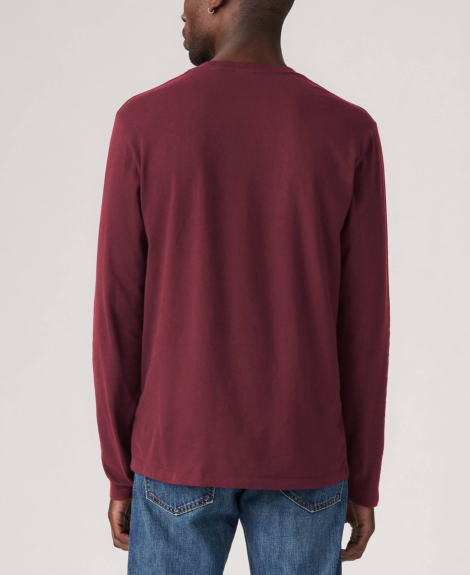 Мужской лонгслив Levi's с карманом 1159863440 (Бордовый XXL)