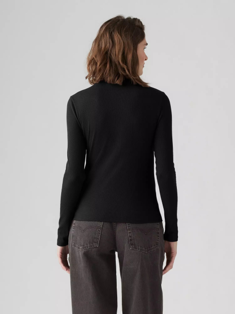 Женский лонгслив Levi's в рубчик 1159864322 (Черный L)