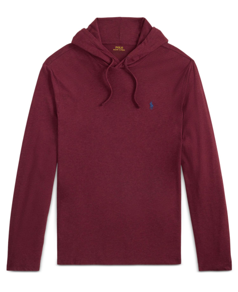 Чоловічий лонгслів Polo Ralph Lauren з капюшоном 1159864752 (Бордовий M)