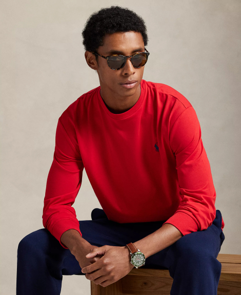 Лонгслив мужской Polo Ralph Lauren кофта 1159864832 (Красный XL)