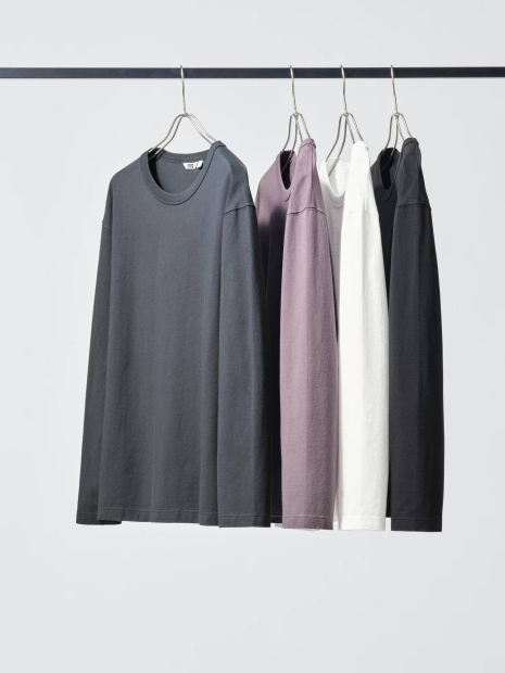 Однотонный лонгслив UNIQLO 1159864890 (Черный XL)